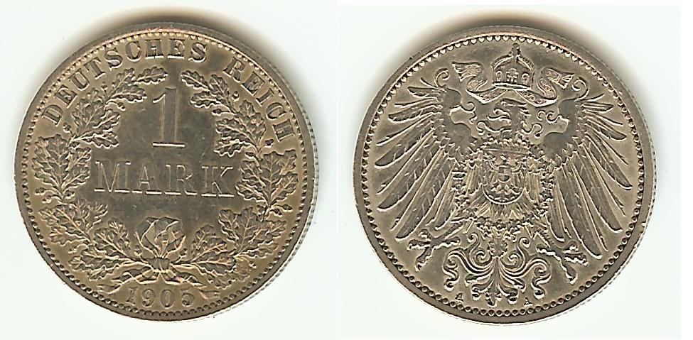 Germany 1 Mark 1905A  Berlin gEF